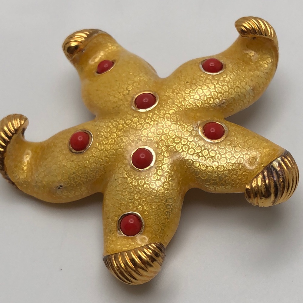Carolee Starfish VTG Costume Figural Pin Brooch